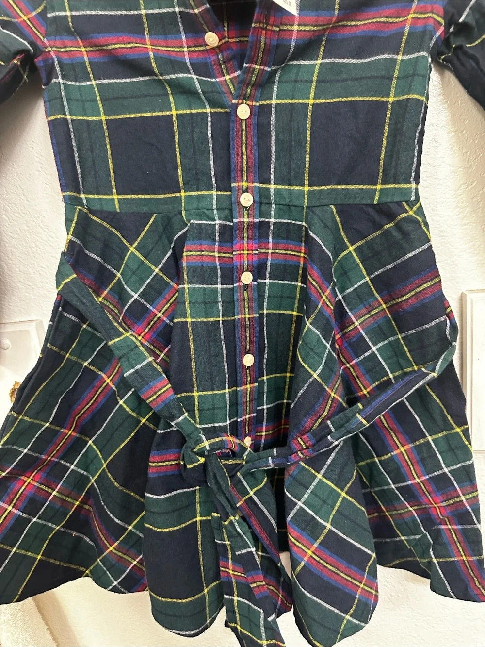 Polo Ralph Lauren Green Navy Yellow Plaid Button-Down Shirt
